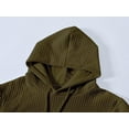 thumbnail image 5 of Tyhengta Men's Hoodies Pullover Plaid Jacquard Hoodie Long Sleeve Casual Drawstring Sweatshirts with Pocket Armygreen XXL, 5 of 8