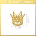 thumbnail image 2 of Uxcell 16Pcs Mini Toppers de Pastel en Forma de Corona, Corona de Corazón Pequeña de Aleación para Reina y Princesa, Pequeña Corona de Corazón Dorado, 2 of 6