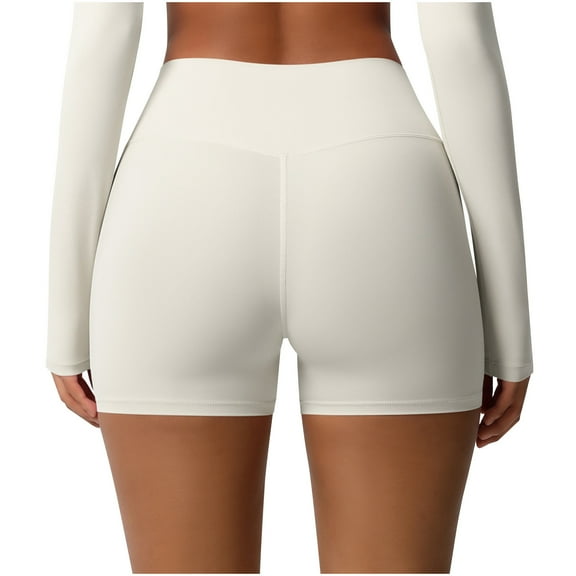 Lenpel Women's Workout Boyshorts Seamless High Waisted Athletic Yoga Shorts Running Biker Shorts