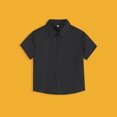 thumbnail image 6 of Boys Button Down Dress Shirts Short Sleeve Uniform Shirt Collared Shirt Basic School Uniform, 6 of 6