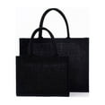 thumbnail image 4 of Jute Tote Bags Burlap Bag with Soft Handle for Women Shopping Handbag Bridesmaid Christmas Thanksgiving Gift Organizer, 4 of 11