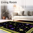 thumbnail image 2 of ODIKA 2'x3' Machine Washable Non-Slip Area Rug, Magical Constellation Playmat Featuring Radiant Astral High Traffic Rug with Pad, Black, 691482, 2 of 8