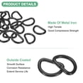 thumbnail image 2 of Uxcell 20-Pack Hebillas en D, 1 Pulgada Hebillas Metálicas en D No Soldadas para Bolsos/Delantales/Cinturones/Cuellos de Mascotas, Hardware de Anillo en D Semi-Circular [Negro], 2 of 6