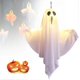 thumbnail image 1 of Halloween Decoration Ghost, 3-Way Adjustable Lighting, Hanging Ghosts with Fairy Lights, Battery Operated Halloween Decoration for Front Garden, Patio, 1 of 5