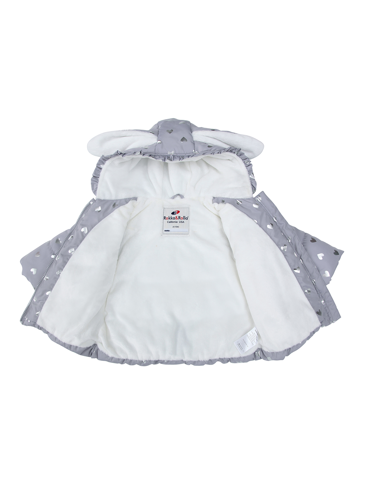 Rokka&Rolla Baby Girls' Infant Fleece Puffer Jacket -Toddler Warm Winter Coat, Sizes 6-24M - image 4 of 6