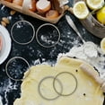 thumbnail image 2 of 10 Pcs Anneau à Tarte Rond en Acier Inoxydable Perforé Sans Couture de 4,5 cm, Anneau à Quiche, Moule à Tarte avec Trou, Anneau à Coquille de Tarte, 2 of 5