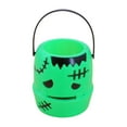 thumbnail image 1 of Pumpkin Bucket Activities Container Trick or Treat Bucket Candy Holder for Props Green, 1 of 8