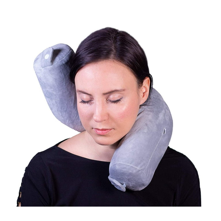 TwinsComfort Twist Memory Foam Neck Pillow - Support for Head, Chin, Lumbar & Leg - Travel Pillow for Airplane, Bus & Long Car Trips - Soft & Smooth