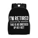 thumbnail image 1 of Estoy jubilado, así de elegante me pongo, mochila negra para mujer, hombre, mochila para portátil, para trabajo, negocios, viajes, bolsos para computadora, mochila escolar informal, mochila para, 1 of 5