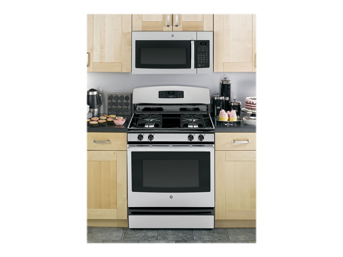 Ge Jvm3160rfss 30 Over The Range Microwave Oven With 1 6 Cu Ft Capacity 2 Speed 300 Cfm Venting In Stainless Steel Walmart Com Walmart Com