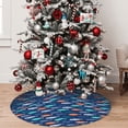thumbnail image 5 of Yiaed Colorful Fish 3 Print Christmas Tree Skirt , Tree SkirtsTree Mat for Christmas Winter Holiday Indoor Decorations-30", 5 of 7
