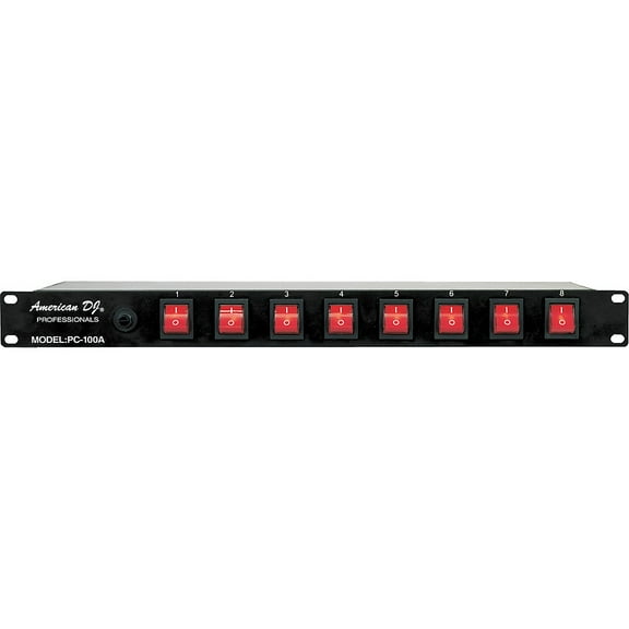 ADJ American DJ PC-100A 19 Inch Rack Light Power Distribution Center with On-Off
