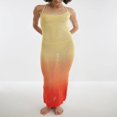 thumbnail image 4 of PENGXIANG Femmes Bretelles Spaghetti Sans Dos Creux Bodycon Maxi Robes de Plage, 4 of 6