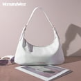 thumbnail image 6 of Montana West Hobo Bags for Women Shoulder Trendy Purses Leather Clutch Purse and Handbags, White, 6 of 7