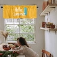thumbnail image 6 of Hokiten Rod Pocket Curtain Valance, Hello Summer Farmhouse Window Valance for Living Room, Bedroom, Kitchen Ice Cream Yellow Blue 42"W x 12"L, 6 of 8