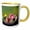 Yellow/White, variant on 3drose, American Goldfinch Male on Hollyhock, Marion, Illinois, 11oz Mug