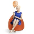 thumbnail image 2 of Gouchee Home Easy Orange Bean Bag Chair – Soft Polyester Microfiber Fabric with Polystyrene Bead Filling, Suitable for Adults and Teens, Lightweight & Portable Seating for Dorm or Living Room, 2 of 7