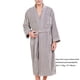 thumbnail image 4 of Qarigey de noche Traje de casa Cinturón Albornoz Verano Con capucha Suavidad atractiva Ropa de dormir sexy Tallas grandes Manga larga Lavable Pijama hombre gris XL(175-196CM) Qarigey AP019235-21, 4 of 6