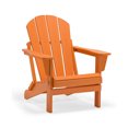 thumbnail image 3 of Folding Adirondack Lawn Chairs Set of 4 for Outdoor Patio Garden, Orange, 3 of 10