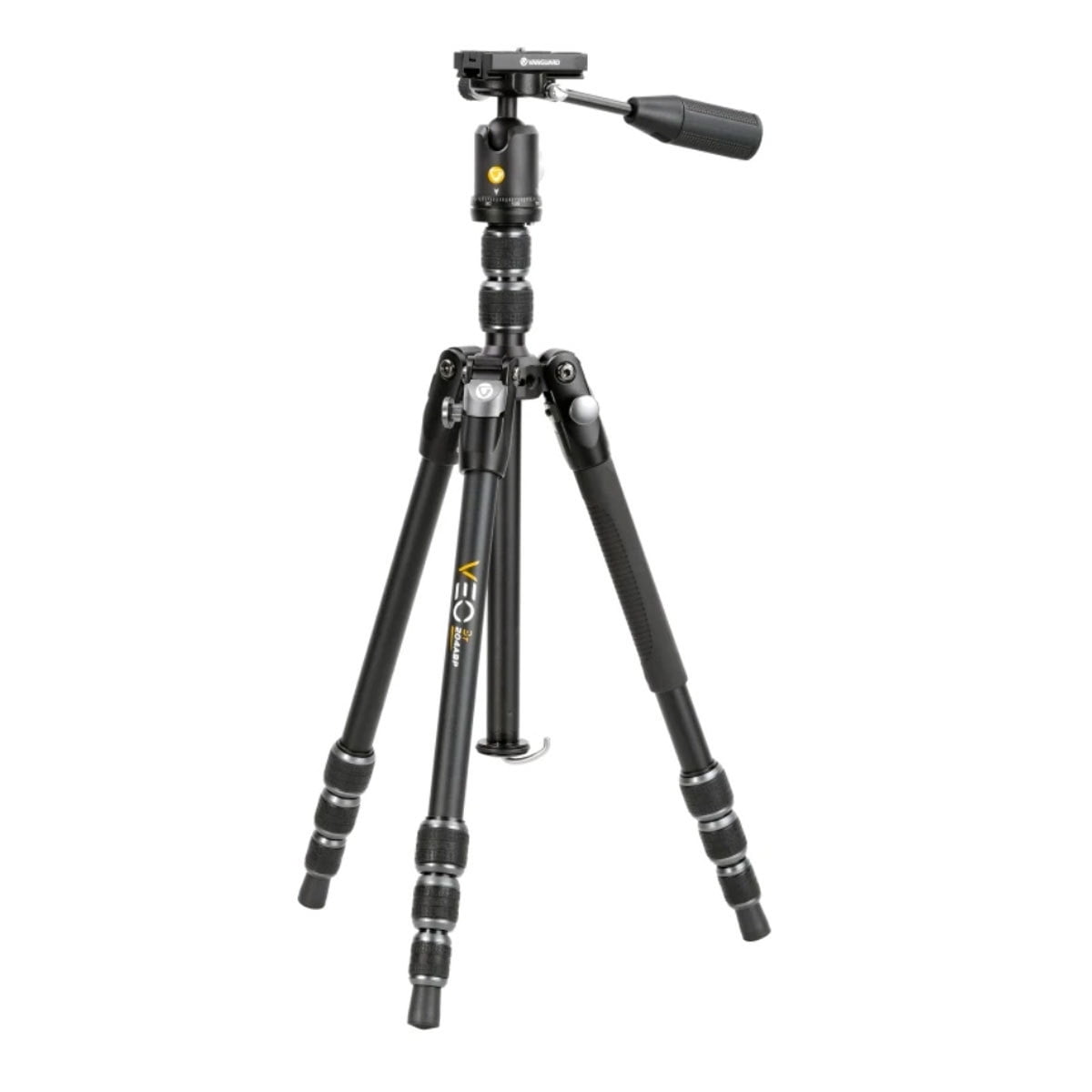 Vanguard VEO 3T 204ABP 4-Section Aluminum Travel Tripod with Ball Head and Pan Handle, Black