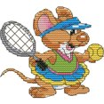 thumbnail image 1 of Cuadros Decorativos Lona de punto de cruz DIY 14CT manualidades de costura estampadas (K883 Sports Mouse) Tmvgtek embutido en tela, 1 of 9