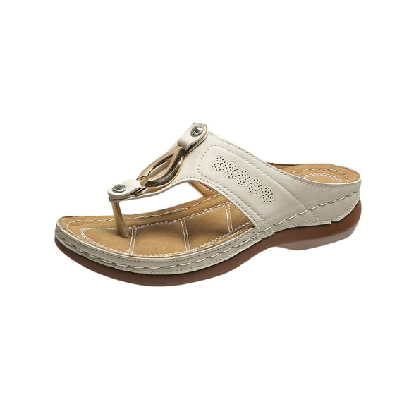 Orthopedic Sandals for Women Summer Arch Support Wedge Thong Sandals Comfortable Dressy Casual Flip Flops
