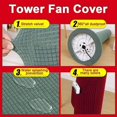 thumbnail image 2 of ZHAOCHENG Funda protectora para ventilador de torre, funda para ventilador de pedestal, completamente rodeada, matcha electrónico verde, 2 of 4
