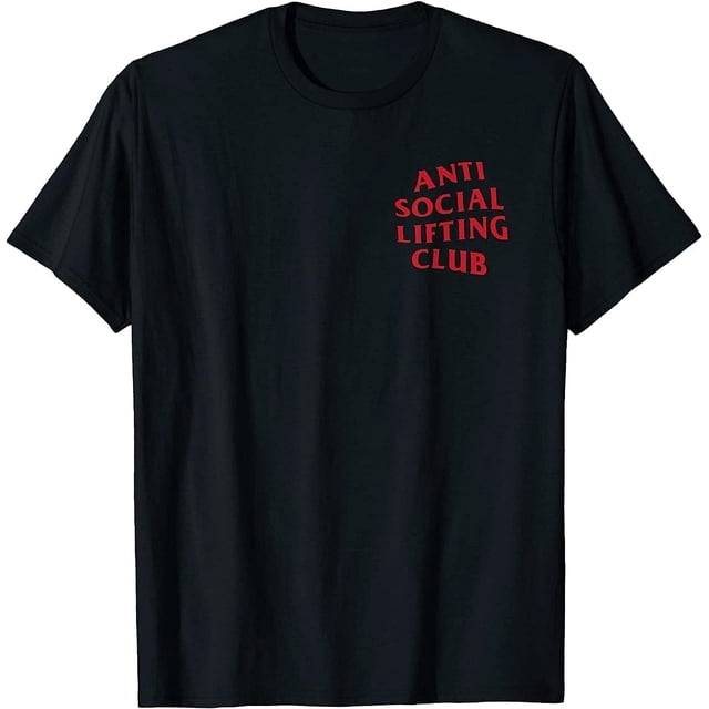 Anti Social Lifting Club Camiseta con logotipo rojo