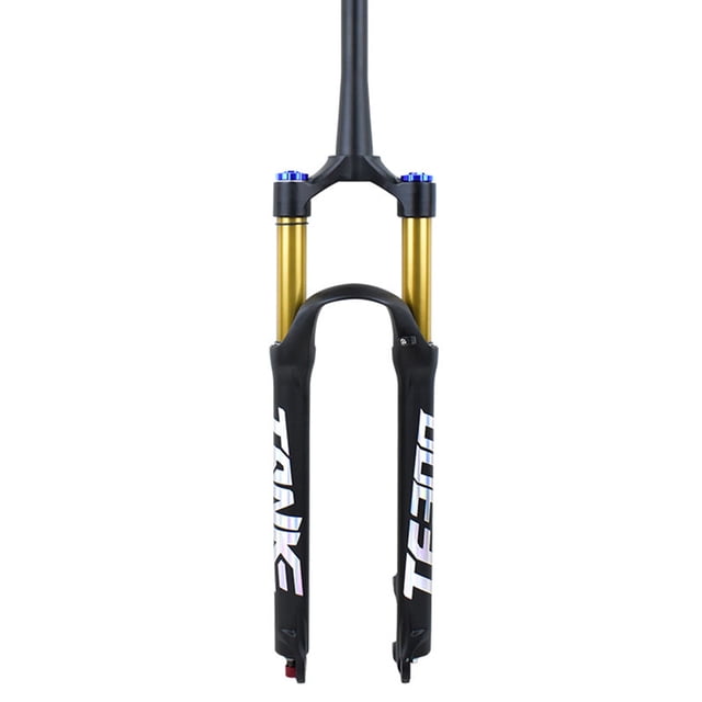 Horquilla delantera para bicicleta de montaña, tubo dorado, aleación de aluminio, presión de aire