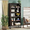thumbnail image 3 of Tribesigns Heavy-Duty Tall Bookcase, 70.8-Inch 5-Tier Bookshelf with Storage Shelves for Living Room, Bedroom, Office - Sandalwood, 3 of 7