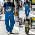 thumbnail image 2 of Mens Romper Men's Relaxed Fit Workwear Denim Bib Overalls with Adjustable Straps Convenient Tool Pockets Mens Jumpsuit Blue XXXXXL, 2 of 4