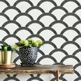 thumbnail image 4 of Tempaper Mosaic Scallop Green Removable Peel and Stick Wallpaper, 20.5" x 16.5', 4 of 6