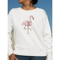 thumbnail image 2 of Adorable Flamingo Sweatshirt Women -Image by Shutterstock, Female x-Large, 2 of 4
