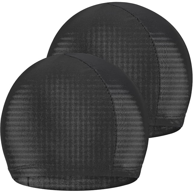Gorro de natación para piscina, gorro de natación elástico para adultos y niños, gorro de natación de tela de poliéster suave, 2 uds.