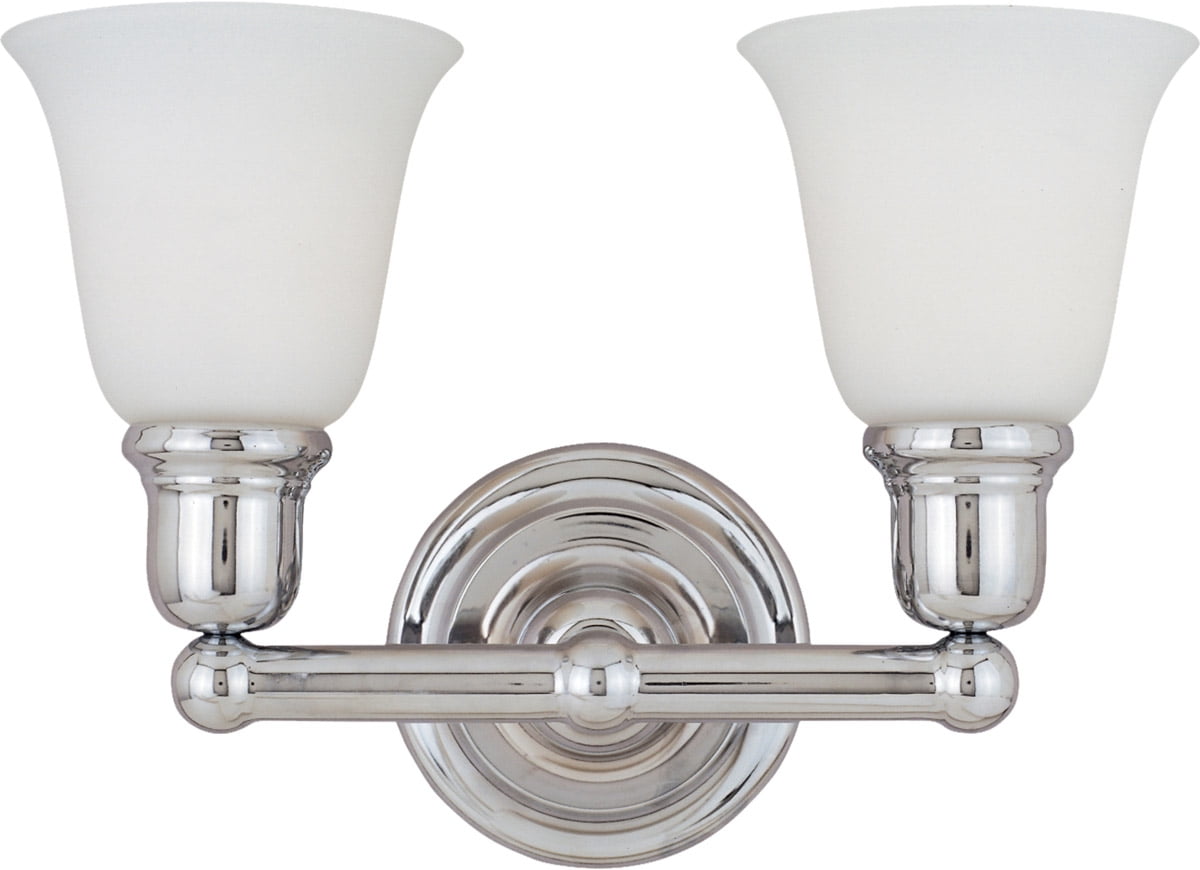 Bathroom Vanity 2 Light Bulb Fixture With Polished Chrome Finish Iron