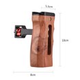 thumbnail image 2 of Carevas Adjustable Wooden Camera Cage Handle Left/Right Side Hand Grip 1/4 Inch Screw ARRI-Style Mount with Cold Shoe Mount Mini Wrench Compatible with SmallRig Video Cage, 2 of 7