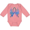 thumbnail image 3 of Inktastic Thyroid Cancer Awareness with Butterfly Ribbon Words Boys or Girls Long Sleeve Baby Bodysuit, 3 of 5