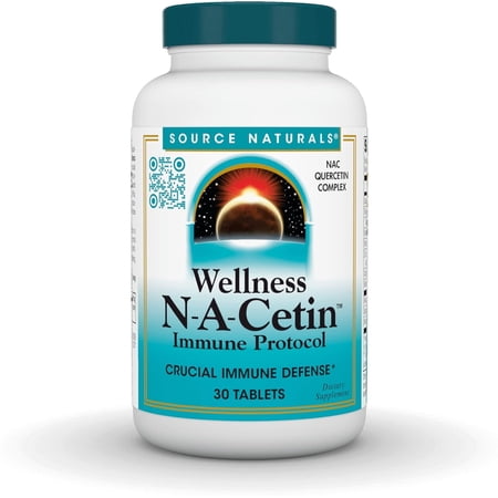 Source Naturals Wellness N-A-Cetin Immune Protocol, with 1,000 mg of N-Acetyl Cysteine, 30 Tablets
