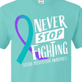 thumbnail image 4 of Inktastic Never Stop Fighting Suicide Prevention Awareness Ribbon T-Shirt, 4 of 5