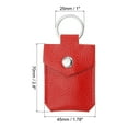thumbnail image 2 of Uxcell Leather Key Fob, Genuine Leather Keys Cover Portable Key Rings Air Tag Holder for Keys ID Key Cards, Red 4 Pack, 2 of 6