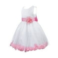 thumbnail image 2 of Haitryli Kids Girls Sleeveless Petal Flower Girls Dress Princess Pageant Party Bridesmaid Dress Gown Pink 8, 2 of 5