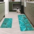 thumbnail image 3 of Marble Kitchen Mats Set 2 Pieces Super Waterproof Non-Slip Burlap Weave Heavy PVC Kitchen Rugs Machine Washable Kitchen Floor Mat for Kitchen,Floor, Bathroom, Sink, Laundry., 3 of 6