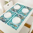 thumbnail image 4 of Set Table Mats Moroccan Green Geometric Printed Table Napkin Kitchen Accessories Home Party Decorative Placemats, 4 of 5