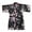 Black, variant on Toddler Baby Kid Girls Floral Silk Satin Kimono Robes Bathrobe Sleepwear Clothes