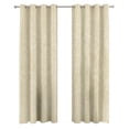 thumbnail image 2 of Zudo Homes Premium Textured Window Curtains W44 x L60-5ft| Elegant Eyelet Curtains (2 Panels) | Light Filtering, Soft Fabric for Living Room & Bedroom | Beige, 2 of 5