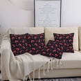 thumbnail image 7 of Throw Pillow Covers, Red Shrimp Print Black Soft Square Pillow Cases with Invisible Zipper for Couch Bed Sofa, Farmhouse Fall Home Decor 18"x18", 7 of 7