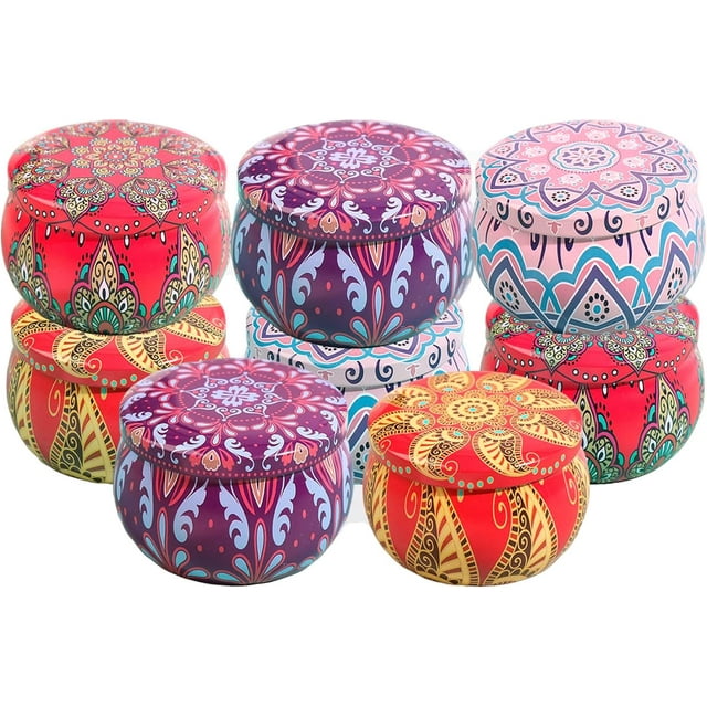 Set de 8 Velas Aromaticas Decorativas Bluelander de 2.2 Oz, (Olor Higo, Gardenia, Violeta, Persimón Japonés)