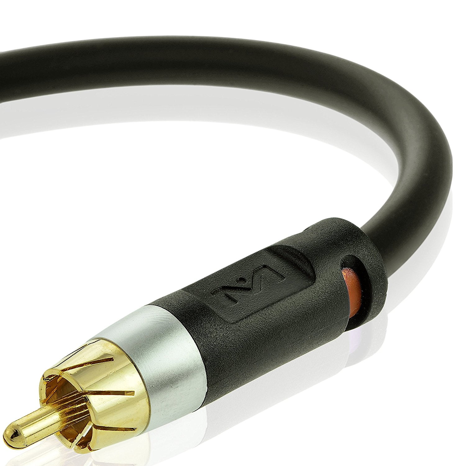 Mediabridge ULTRA Series Digital Audio Coaxial Cable (2 Feet) - Dual Shielded with RCA to RCA Gold-Plated Connectors - Black - (Part# CJ02-6BR-G2 )