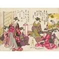 thumbnail image 3 of Santō Kyōden 18x14 Black Modern Framed Museum Art Print Titled - Shin Bijin Awase Jihitsu Kagami, Pl.4 (1784), 3 of 5
