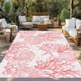 thumbnail image 3 of Fsddascl Pink Coral Outdoor Rug for Patio/Deck/Porch, Non-Slip Large Area Rug 5 x 8 Ft, Coastal Nautical Ocean Starfish Conch Indoor Outdoor Rugs Washable Area Rugs, Reversible Camping Rug Carpet, 3 of 5